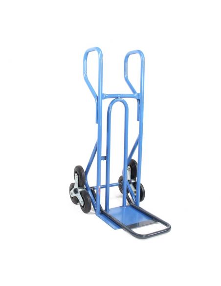 Diable escalier professionnel, 250kg avec double pelle rabattable