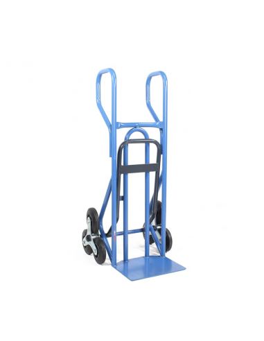 Diable escalier professionnel, 250kg avec double pelle rabattable