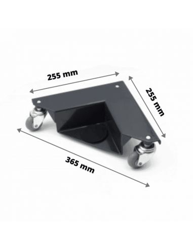 Coins roulants en gris 600 kg sans mallette