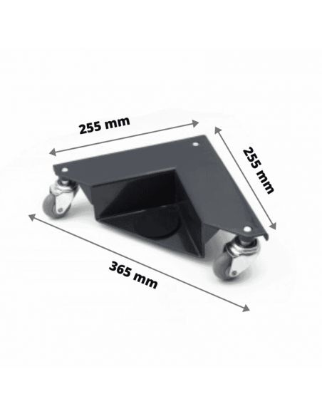 Coins roulants en gris 600 kg sans mallette