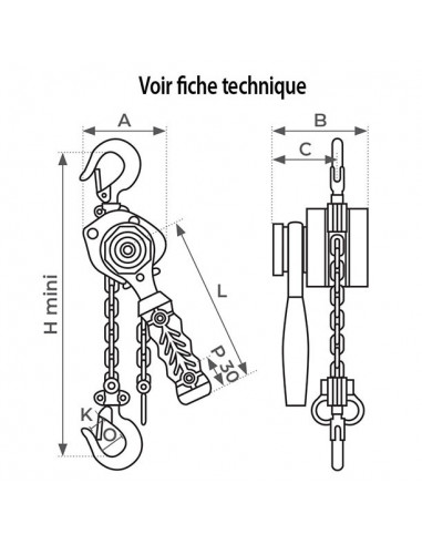 Palan manuel à levier ultra-compact,...