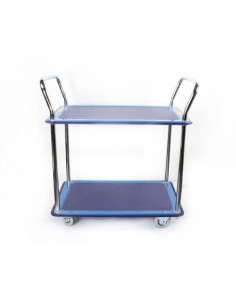 Chariot de service à 2 plateaux, 120 kg, plateau 740x480 mm 2