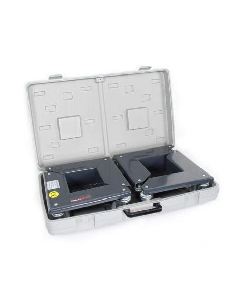 Coins roulants en gris 600 kg avec mallette, Millman